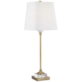 Image3 of Regency Hill Julia Traditional Gold and Crystal Buffet Table Lamp