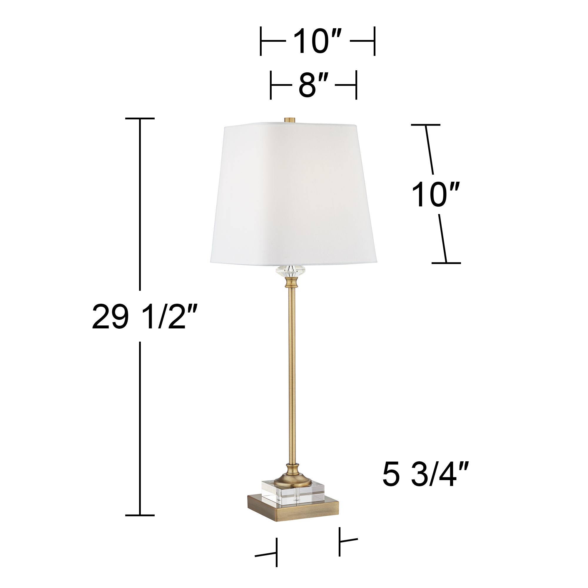 Regency Hill Julia Traditional Gold and Crystal Buffet Table Lamps Set of 2