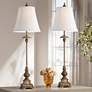 1_Regency Hill Juliette 36 1/2" White and Gold Buffet Lamps Set of 2