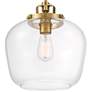 Regency Hill Kenna 12 1/4" Wide Gold with Clear Glass Ceiling Light