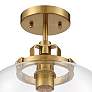 Regency Hill Kenna 12 1/4" Wide Gold with Clear Glass Ceiling Light