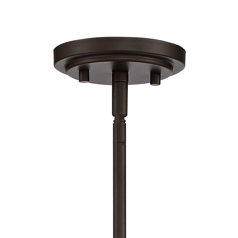 Image 4 Regency Hill Kristov 10 1/2" Bronze and Clear Glass Mini Pendant Light more views