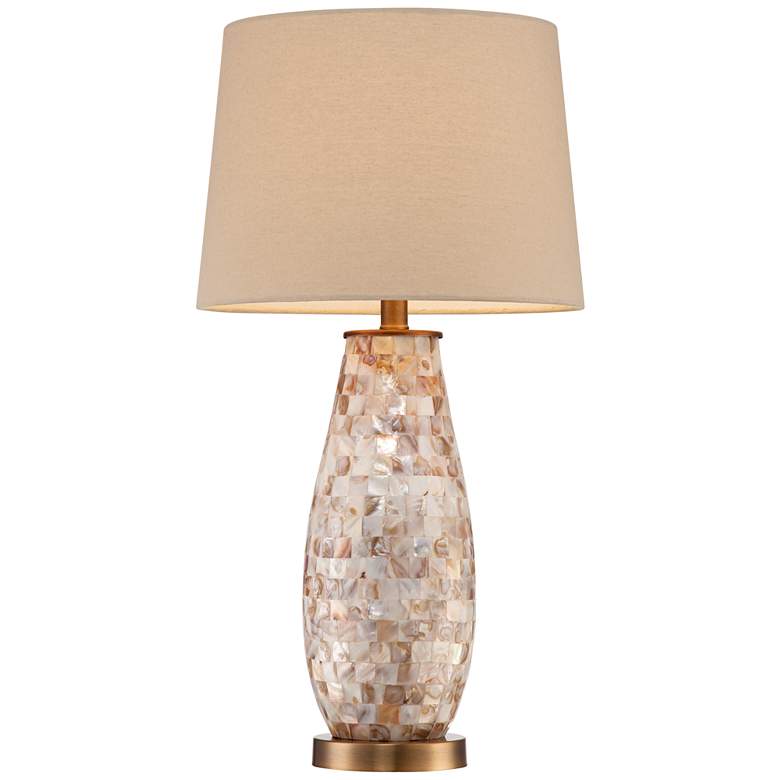 Image 6 Regency Hill Kylie 26 1/2" Mother of Pearl Tile Vase Table Lamp more views