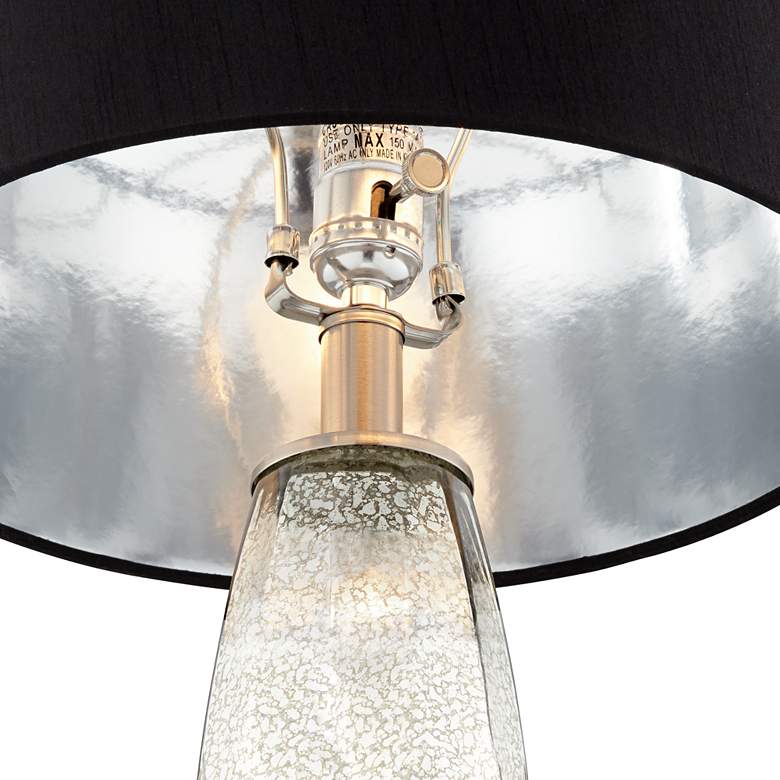 Image 5 Regency Hill Landro 27 1/2 inch Black Shade Mercury Glass Lamps Set of 2 more views