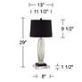 Regency Hill Landro 29" Mercury Glass Table Lamps with Acrylic Risers