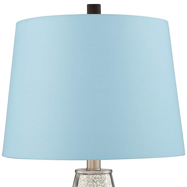 Image 2 Regency Hill Landro Mercury Glass Blue Hardback Table Lamps Set of 2 more views