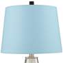 Regency Hill Landro Mercury Glass Blue Hardback Table Lamps Set of 2