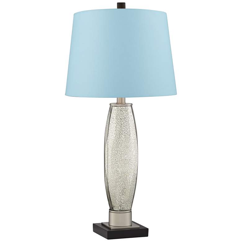 Image 5 Regency Hill Landro Mercury Glass Blue Hardback Table Lamps Set of 2 more views