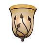 Thumbnail3 of Regency Hill Leaf and Vine 10.5" High Amber Glass Wall Sconce