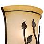 Regency Hill Leaf and Vine 10.5" High Amber Glass Wall Sconce in scene