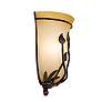 Regency Hill Leaf and Vine 10.5" High Amber Glass Wall Sconce in scene