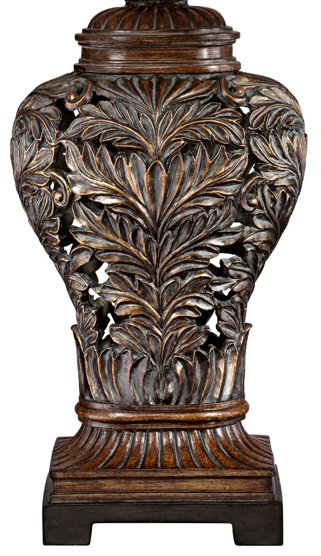 Image 5 Regency Hill Leafwork 32 1/2" Bronze Vase Table Lamp with USB Dimmer more views