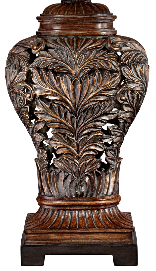 Image 5 Regency Hill Leafwork 32 1/2" Rectangular Shade Traditional Lamp more views
