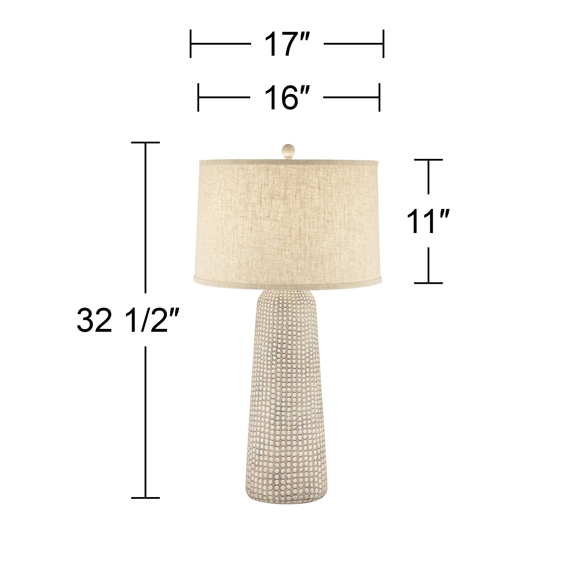Regency Hill Leisa 32 1/4" High Sand Finish Modern Table Lamp