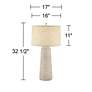 Regency Hill Leisa 32 1/4" High Sand Finish Modern Table Lamp