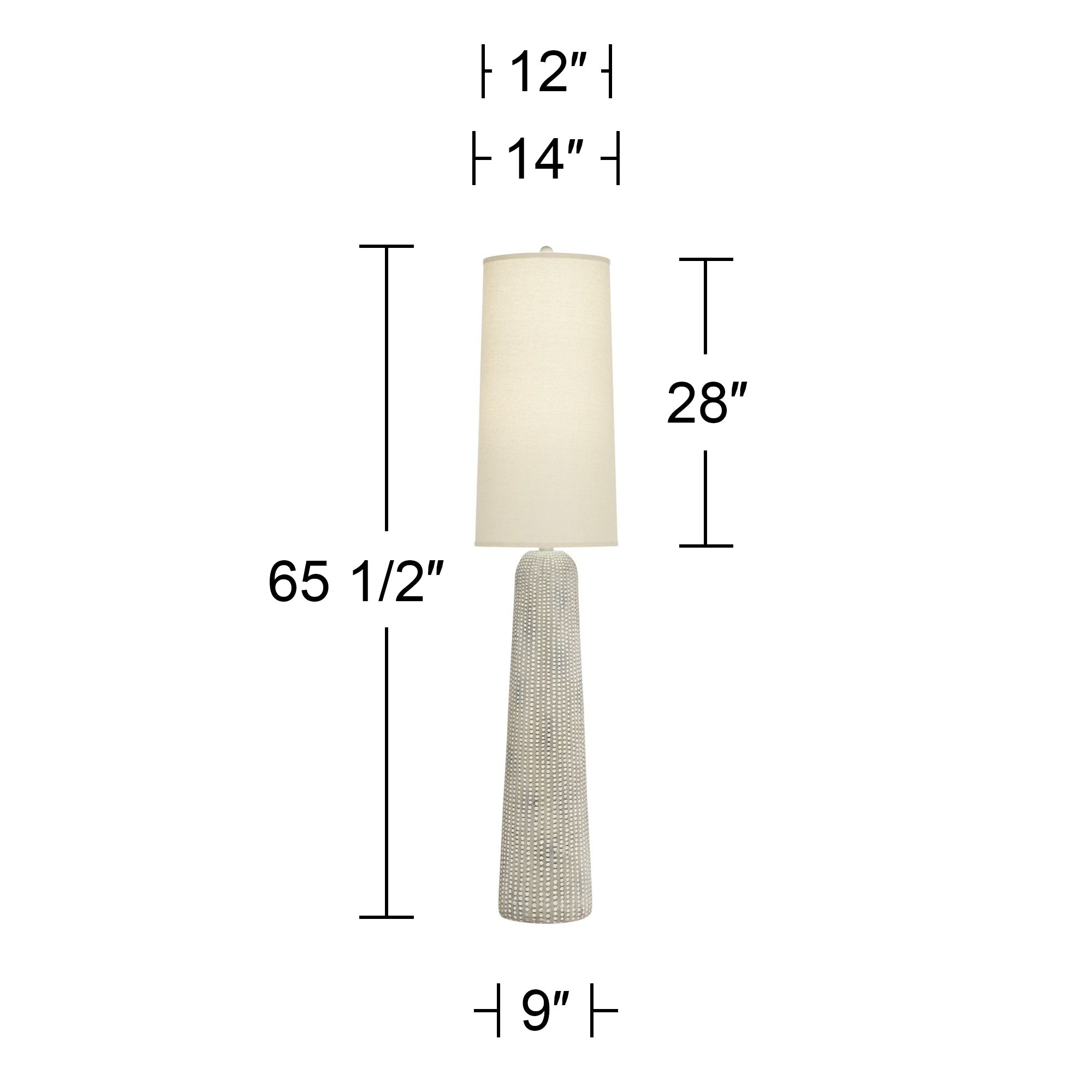 Regency Hill Leisa 65 1/2" Sand Finish Modern Floor Lamp Image 7