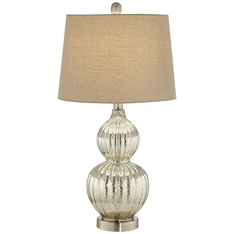 Image 3 Regency Hill Lili 25" High Fluted Mercury Glass Table Lamp