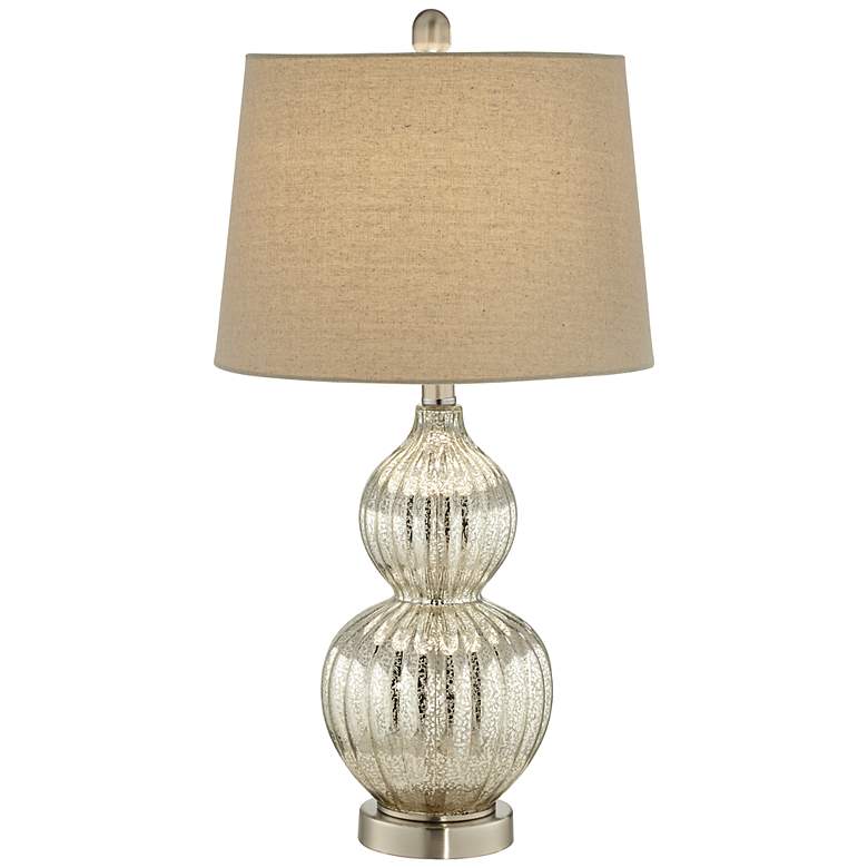 Image 3 Regency Hill Lili 25" High Fluted Mercury Glass Table Lamp