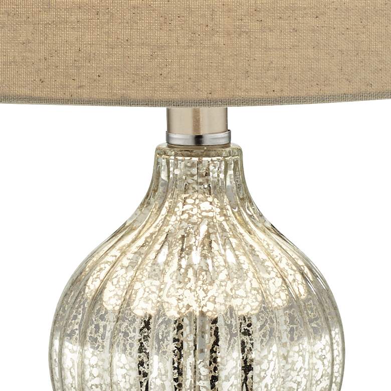 Image 4 Regency Hill Lili 25" High Fluted Mercury Glass Table Lamp more views