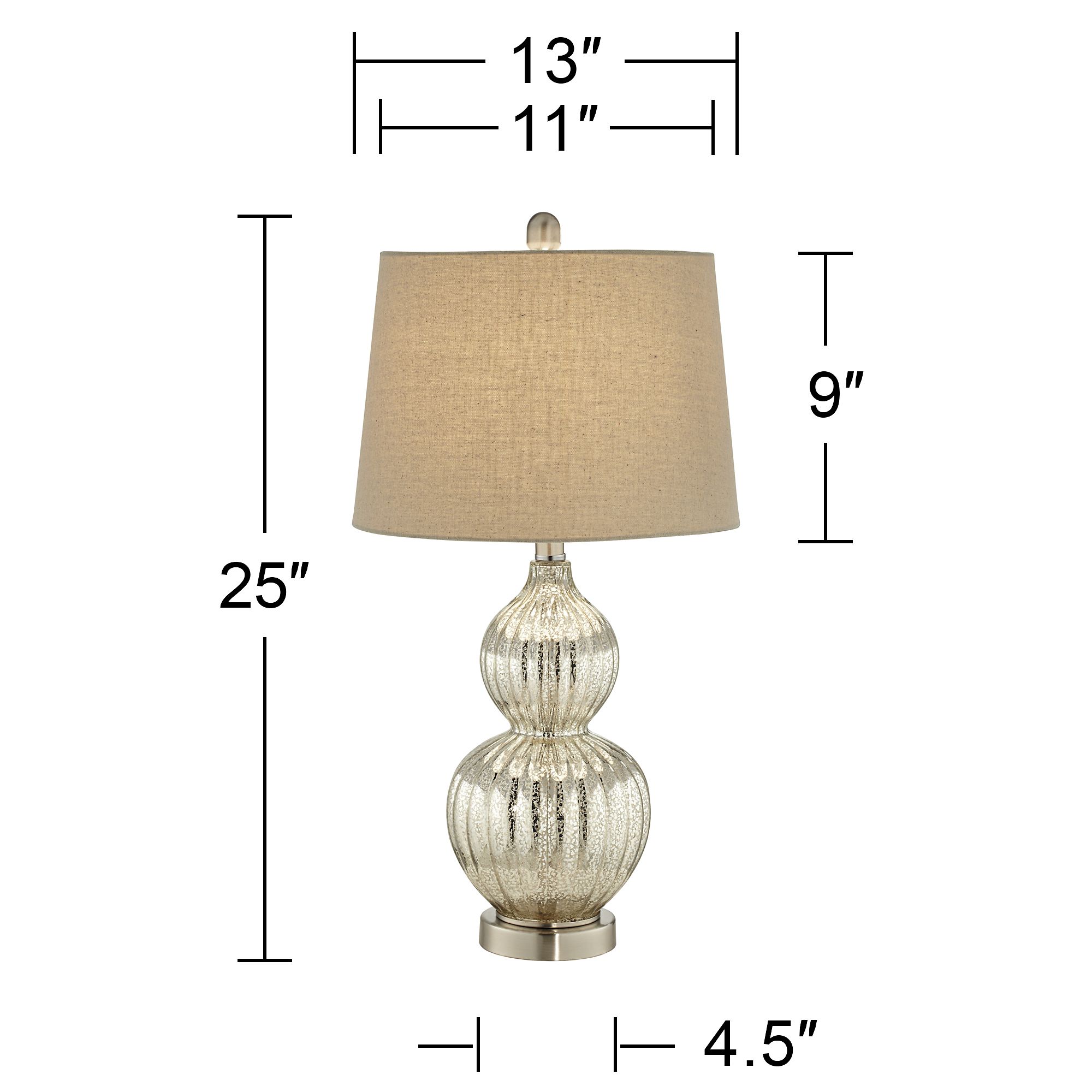Regency Hill Lili 25" High Fluted Mercury Glass Table Lamp in scene