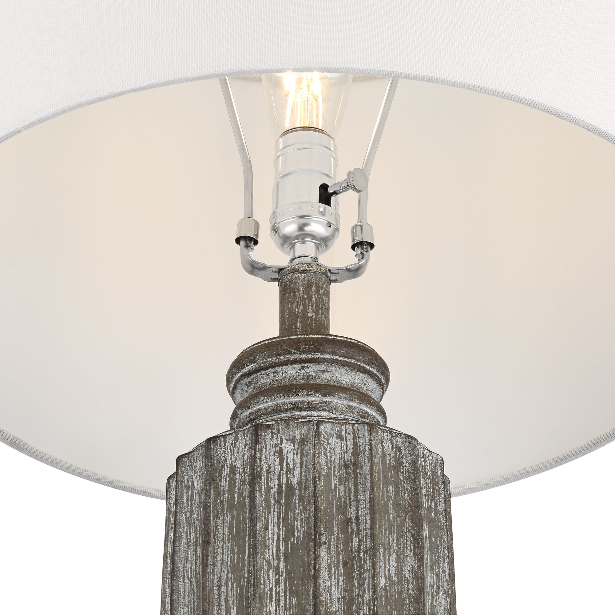 Image 4 Regency Hill Lockland 31" High Antique Brown Column Table Lamp more views