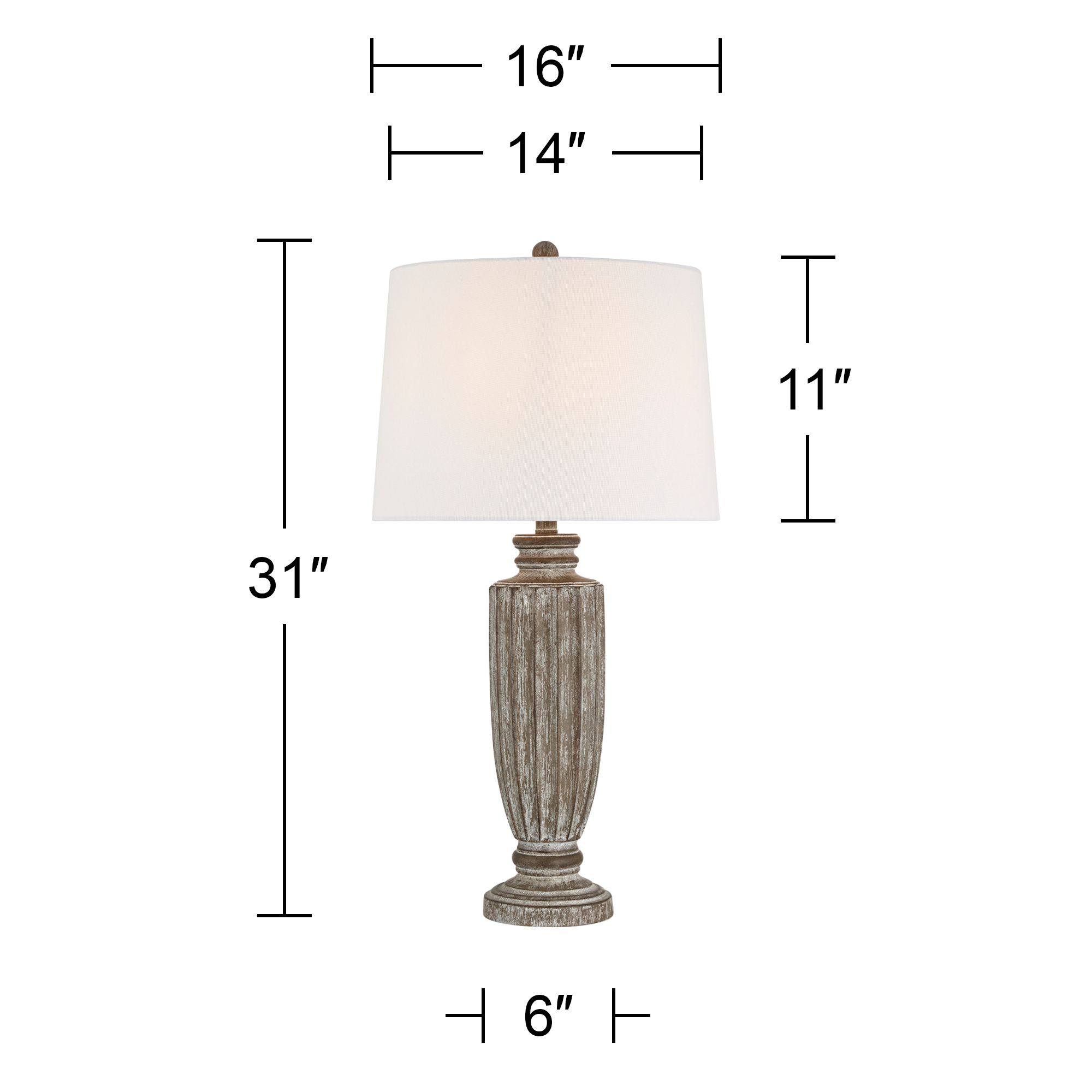 Regency Hill Lockland 31" High Antique Brown Column Table Lamp