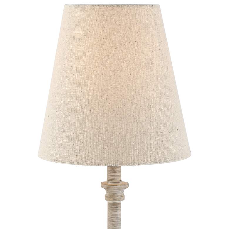 Image 3 Regency Hill Loreno 24" High Faux Wood Whitewash Buffet Lamps Set of 2 more views