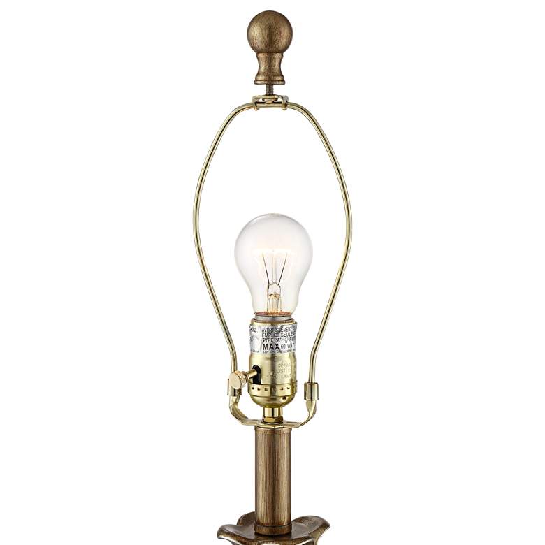 Image 5 Regency Hill Louis 25 3/4" Gold Fleur-de-Lis Table Lamps Set of 2 more views