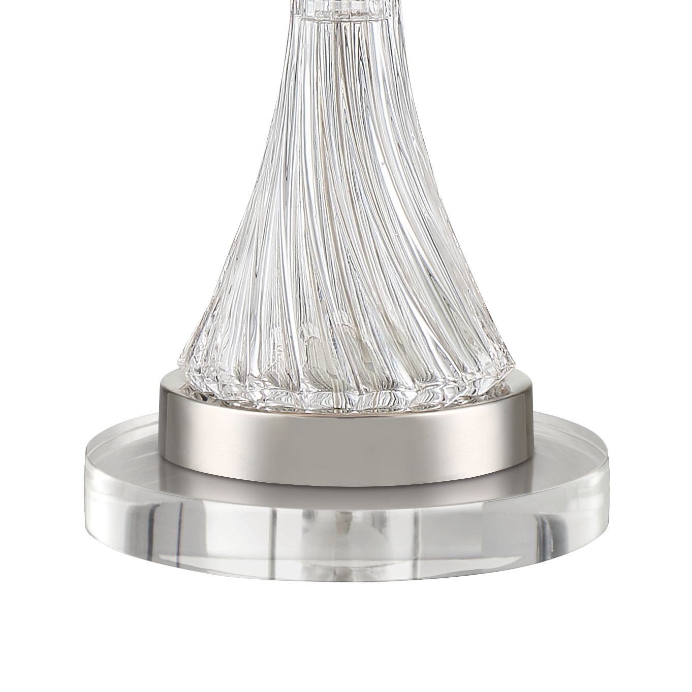 Image 4 Regency Hill Luca 26 1/2" Chrome Glass USB Lamps with Round Risers more views