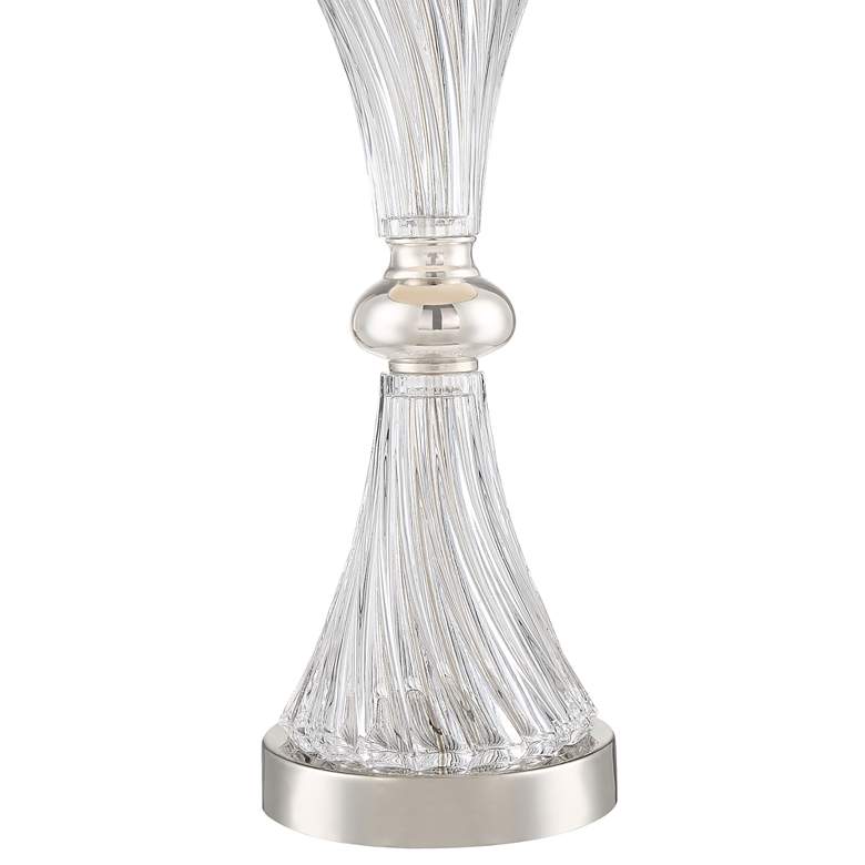 Image 4 Regency Hill Luca Chrome and Glass White Shade USB Table Lamps Set of 2 more views