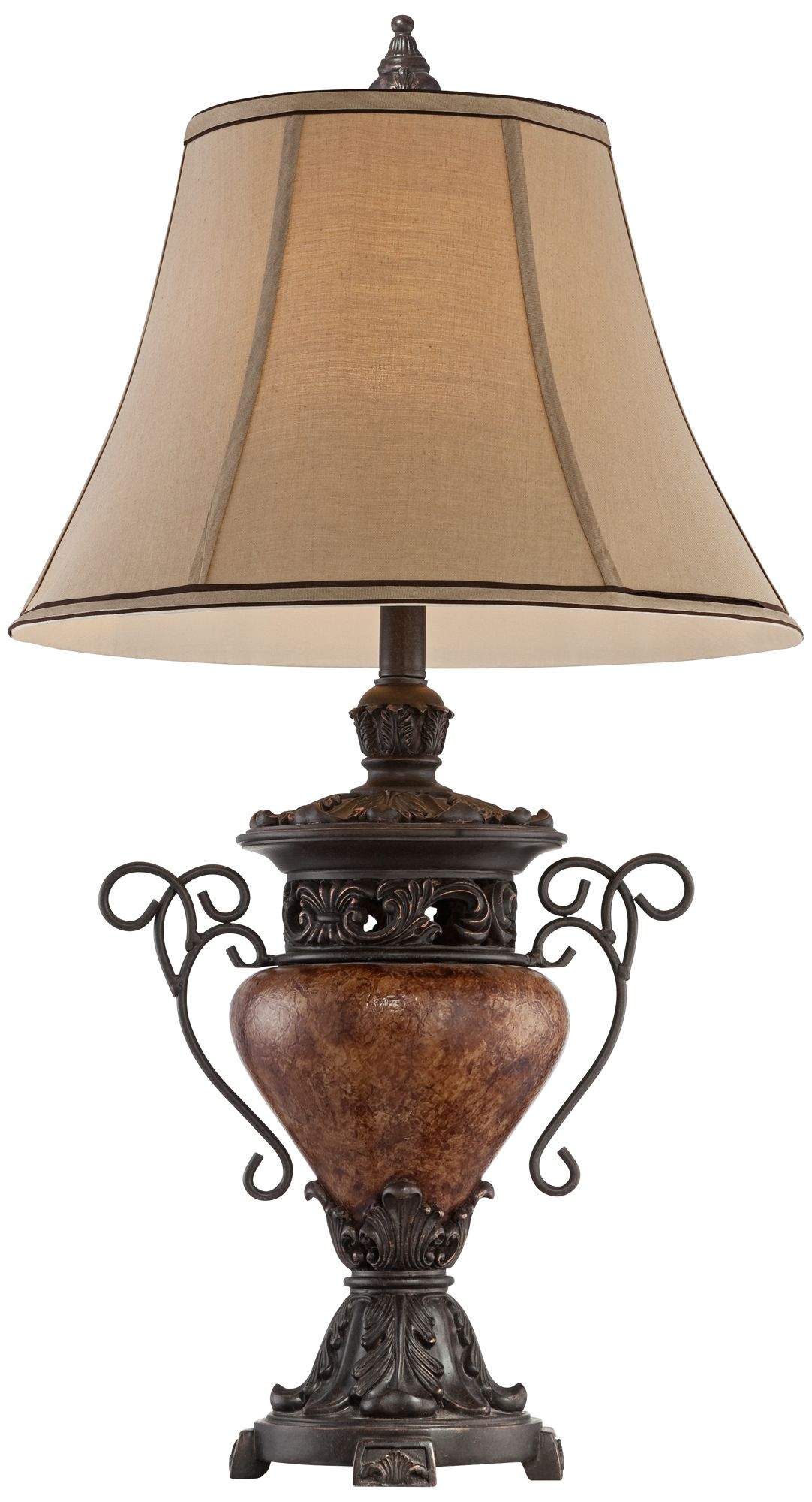 Image 7 Regency Hill Ludo 31 1/2" Bronze Crackle Traditional Table Lamp more views