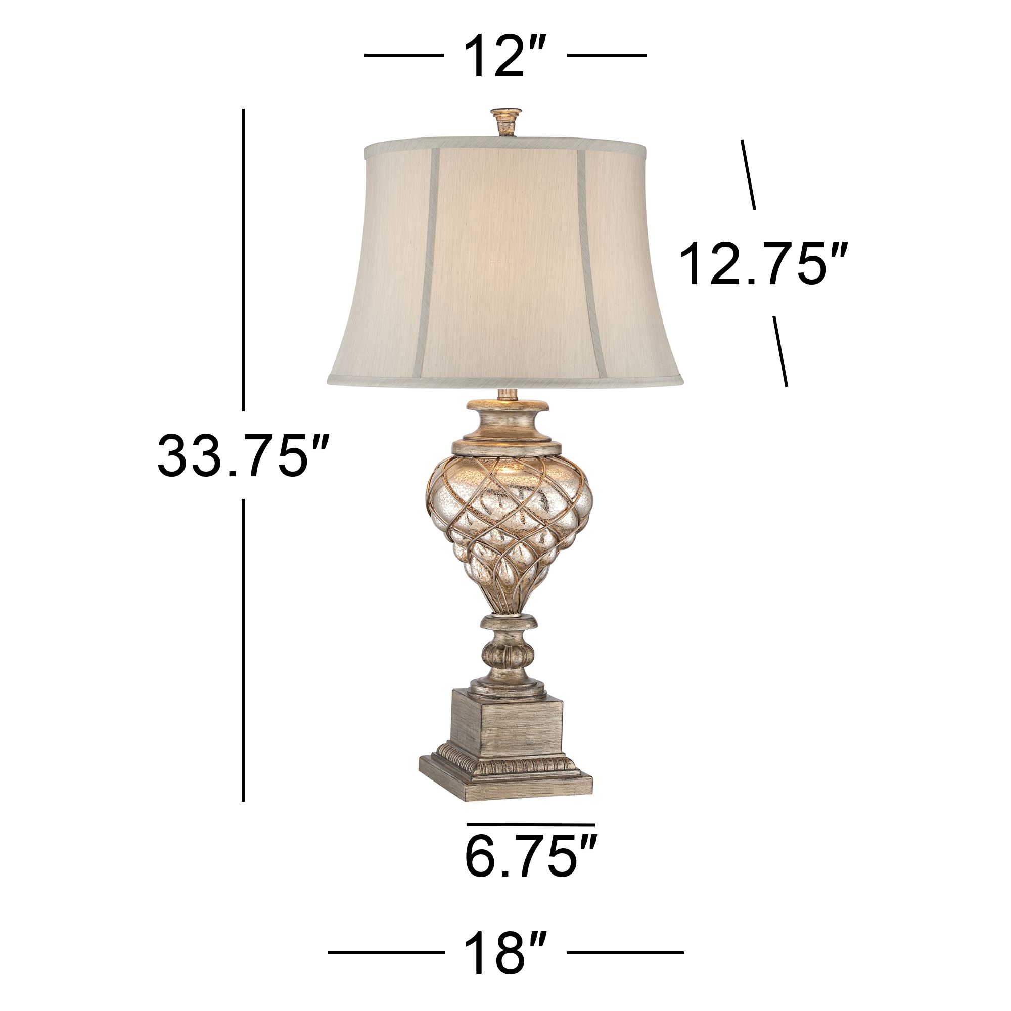 Regency Hill Luke 33 3/4" Glass Night Light Lamp with USB Dimmer