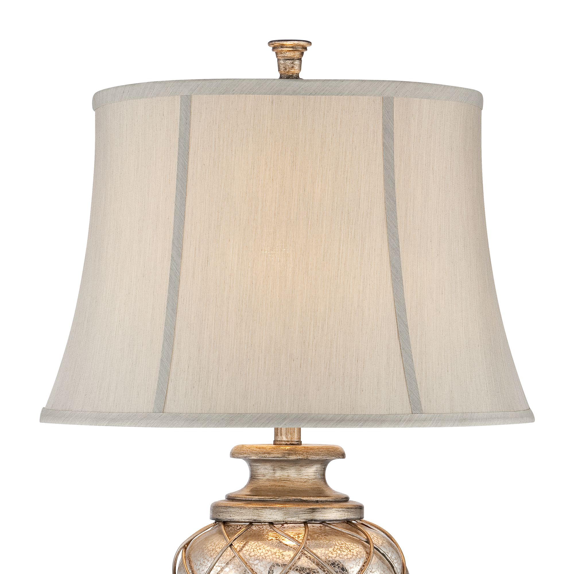 Image 6 Regency Hill Luke 33 3/4" Mercury Glass Night Light Table Lamp more views