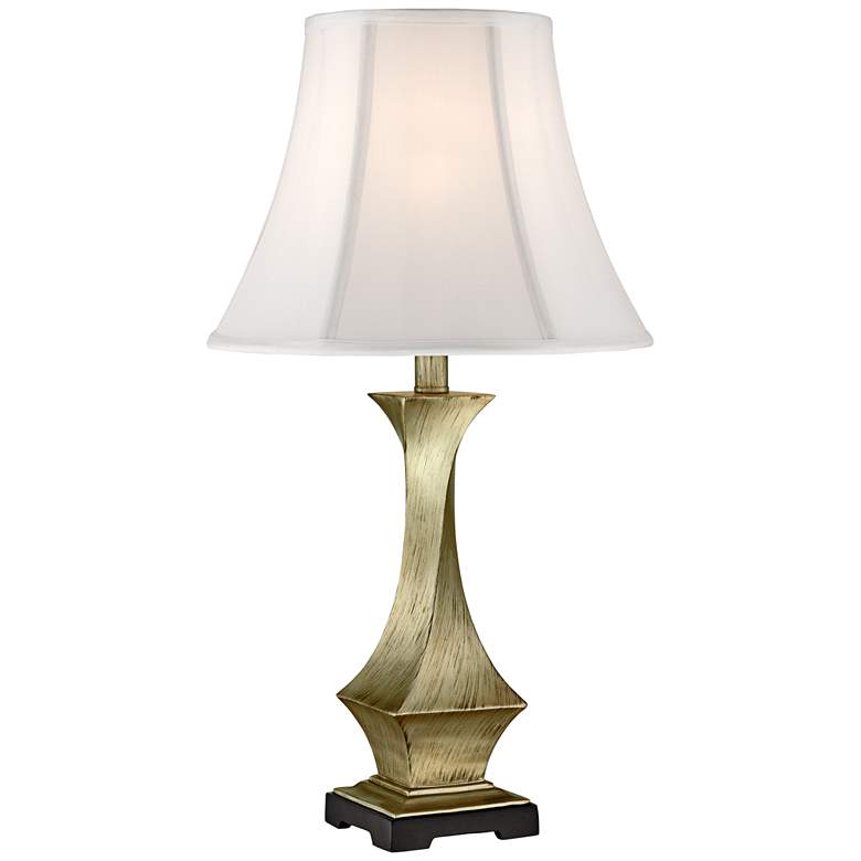 Image 2 Regency Hill Lydia 24" Brushed Silver Leaf Twist Table Lamp