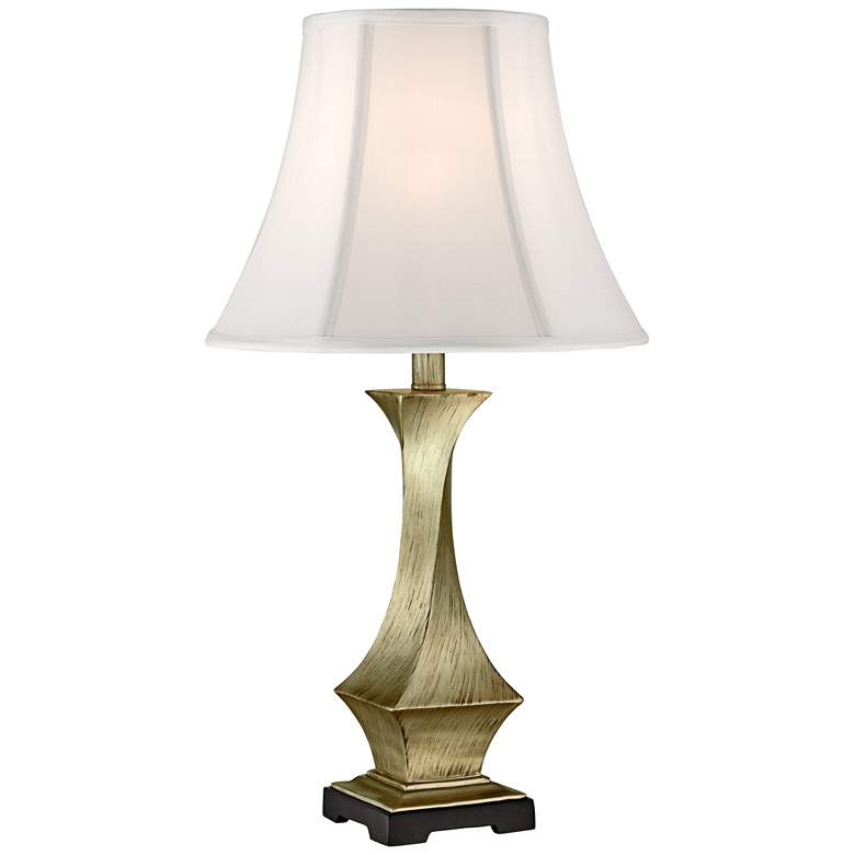 Image 2 Regency Hill Lydia 24 inch Brushed Silver Leaf Twist Table Lamp