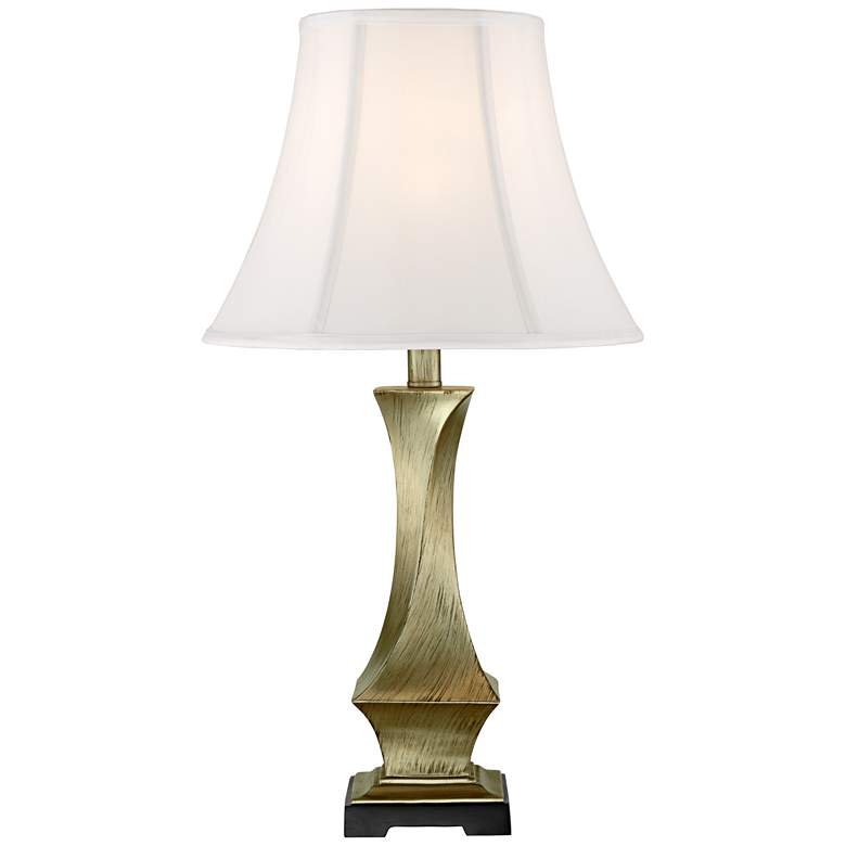 Image 5 Regency Hill Lydia 24 inch Brushed Silver Leaf Twist Table Lamp more views