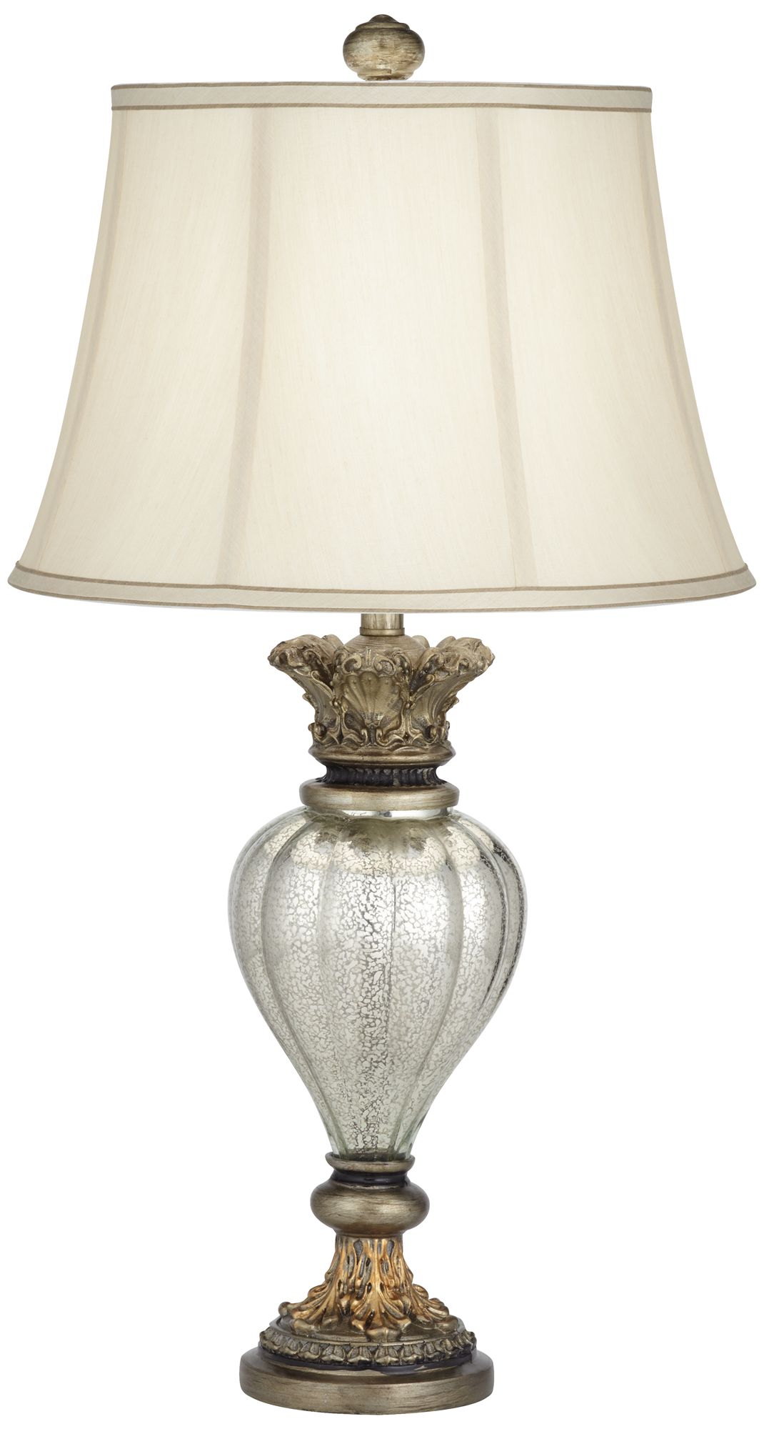 Image 2 Regency Hill Lyla 30" Antique Gold Mercury Glass Table Lamp
