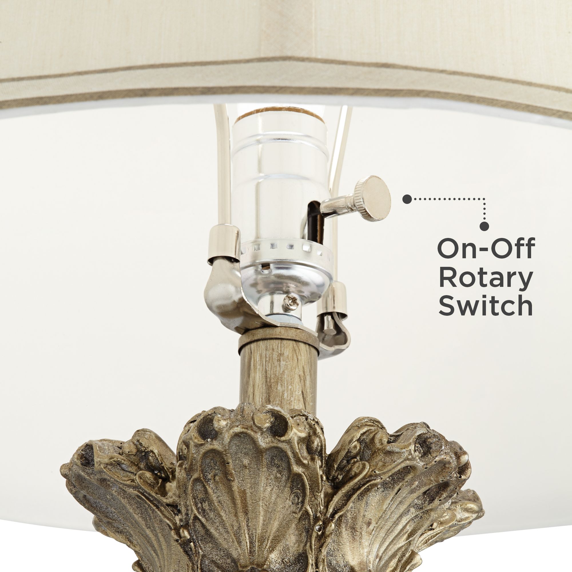 Image 5 Regency Hill Lyla 30" Antique Gold Mercury Glass Table Lamp more views