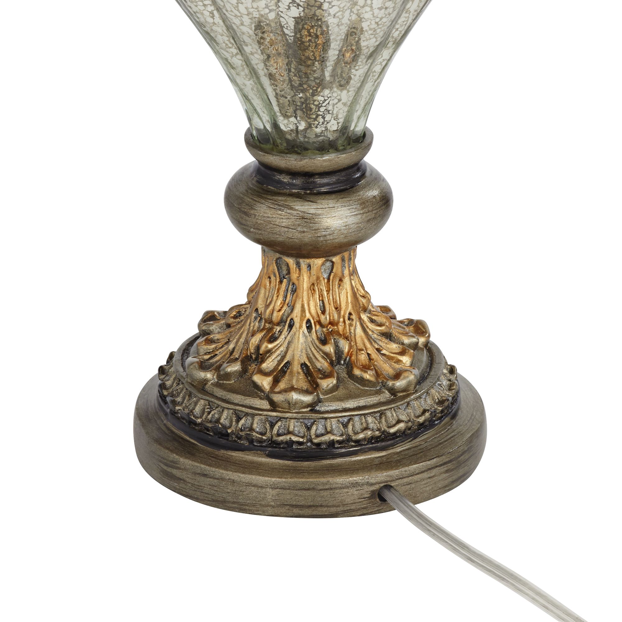Regency Hill Lyla 30" Antique Gold Mercury Glass Table Lamp