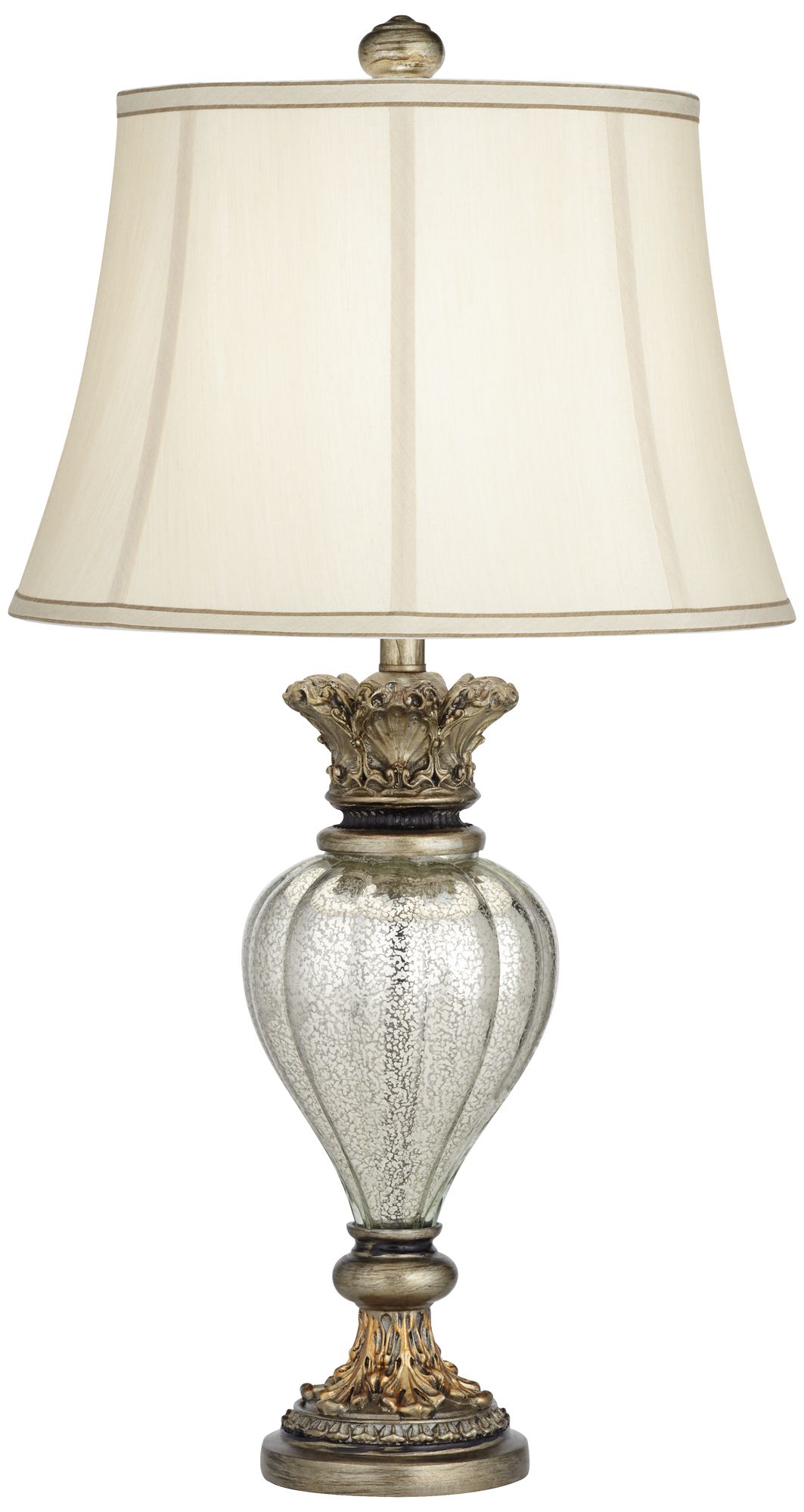 Regency Hill Lyla 30" Antique Gold Mercury Glass Table Lamp