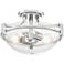 Regency Hill Mallot 13" Chrome and Clear Seeded Glass Ceiling Light