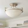 1_Regency Hill Mallot 13" Wide Nickel and Marbleized Glass Ceiling Light