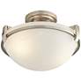 6_Regency Hill Mallot 13" Wide Nickel and Marbleized Glass Ceiling Light more views