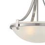 Regency Hill Mallot 20" Brushed Nickel Modern Glass Bowl Pendant Light
