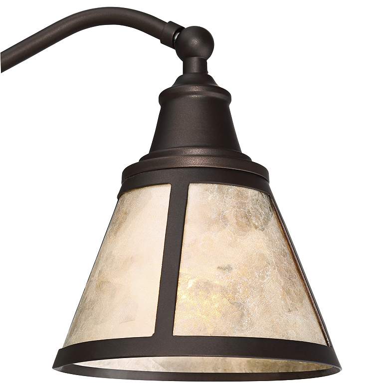 Image 3 Regency Hill Malta 18 1/2" Mica Shade Desk Lamp with USB Dimmer more views
