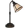 Regency Hill Malta 18 1/2" Mica Shade Desk Lamp with USB Dimmer