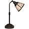 Regency Hill Malta 18 1/2" Satin Bronze Adjustable Mica Shade Lamp