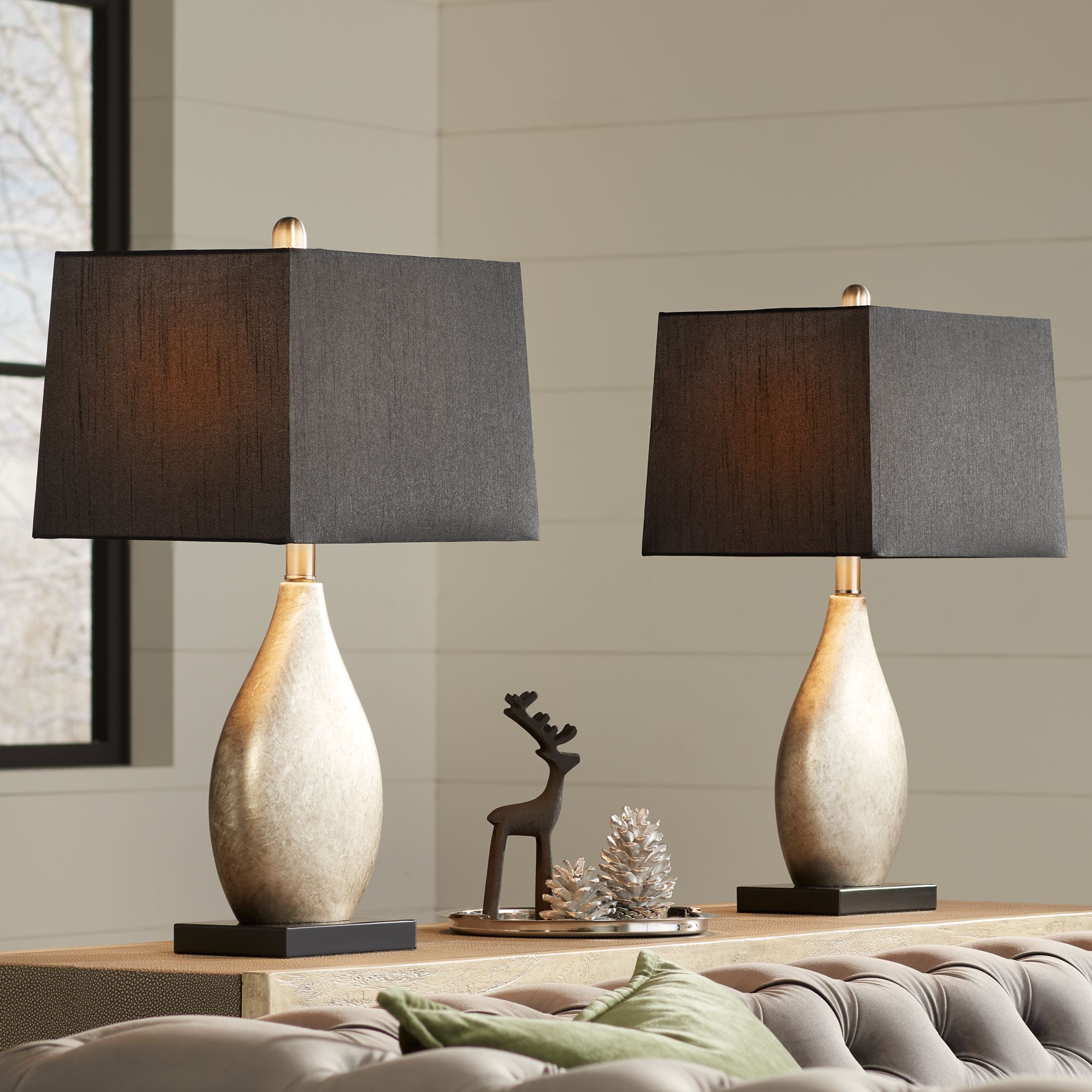 Milly modern discount black table lamp