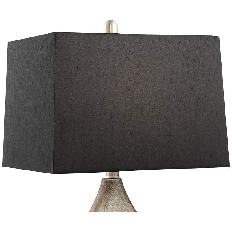Image 3 Regency Hill Marco 25" Black Shade Silver Droplet Table Lamps Set of 2 more views