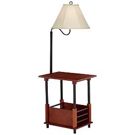 Image2 of Regency Hill Marville 55" High Mission Style Floor Lamp With End Table